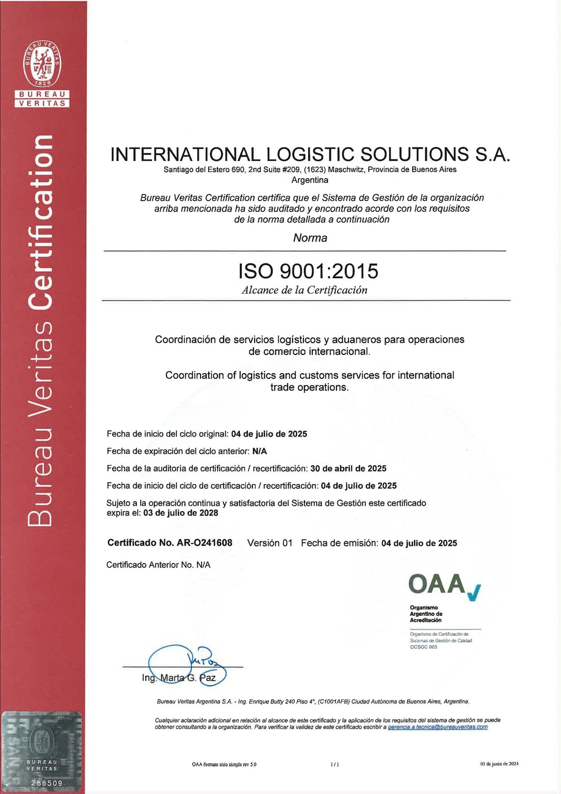 ISO 9001:2015 — Bureau Veritas